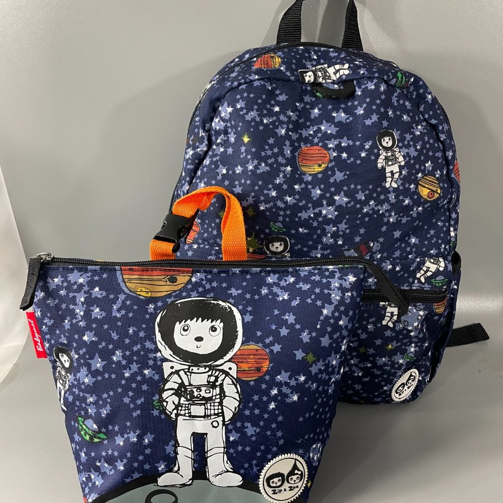 Babymel Kid's Kid Backpack - Spaceman w/ Matching Lunch Bag
